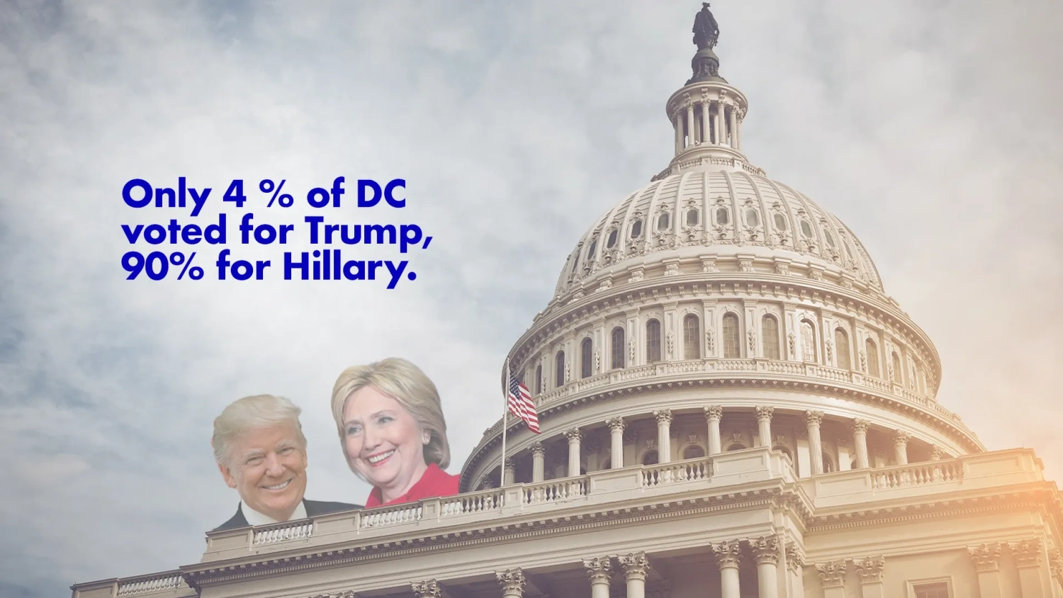 2016 Washington DC's votes for President Trump
