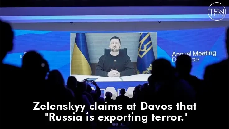 Zelenskyy claims at Davos that "Russia is exporting terror."