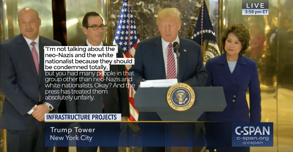 On August 15th, 2017 President Trump’s Full Press Conference at Trump Tower in NY (Full Transcript)