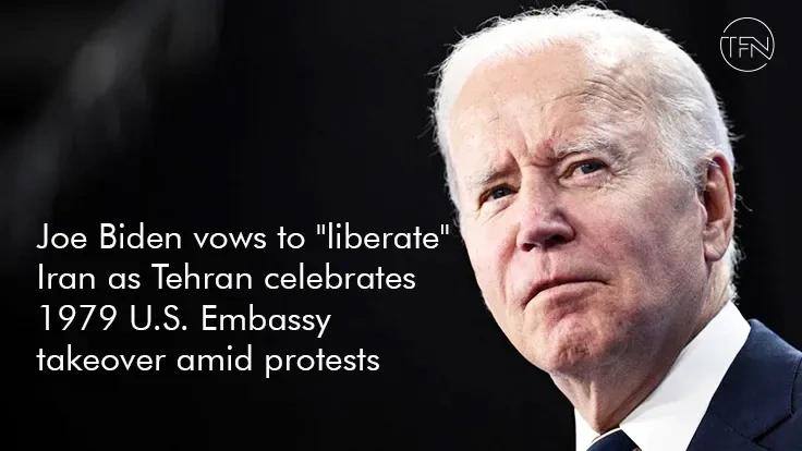 Joe Biden vows to "liberate" Iran as Tehran celebrates 1979 U.S. Embassy takeover amid protests