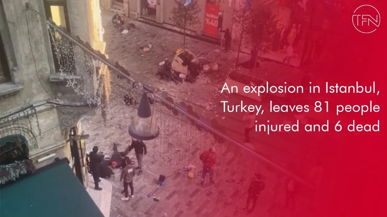 An explosion in Istanbul, Turkey, leaves 81 people injured and 6 dead