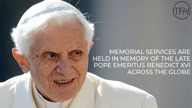 Memorial services are held in memory of the late Pope Emeritus Benedict XVI across the globe