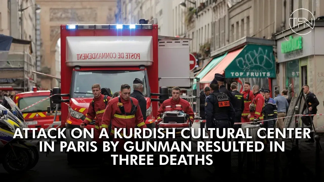 Attack on a Kurdish cultural center in Paris by gunman resulted in three deaths