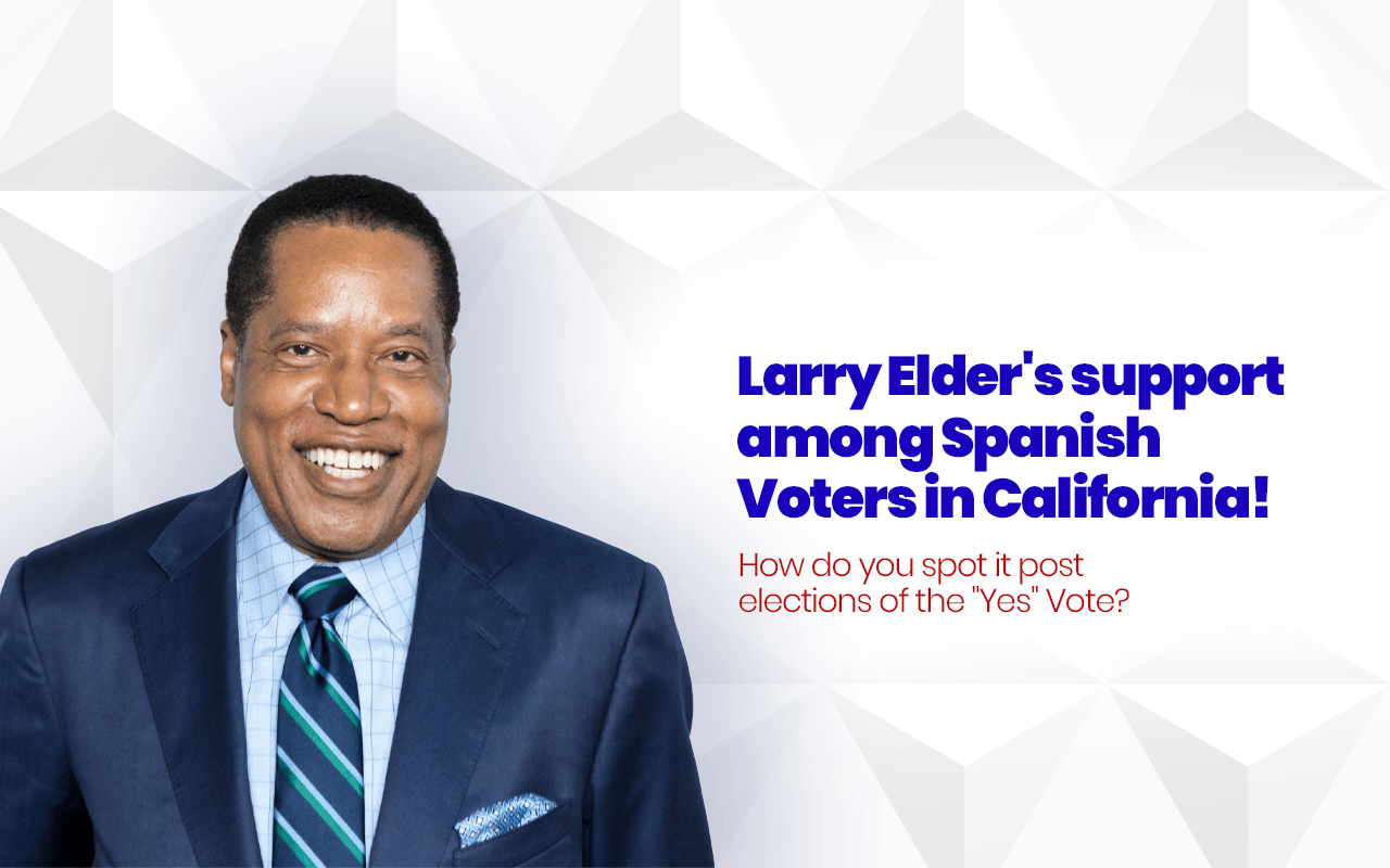 Larry Elder's support among Spanish Voters in California! How do you spot it post elections of the "Yes" Vote?