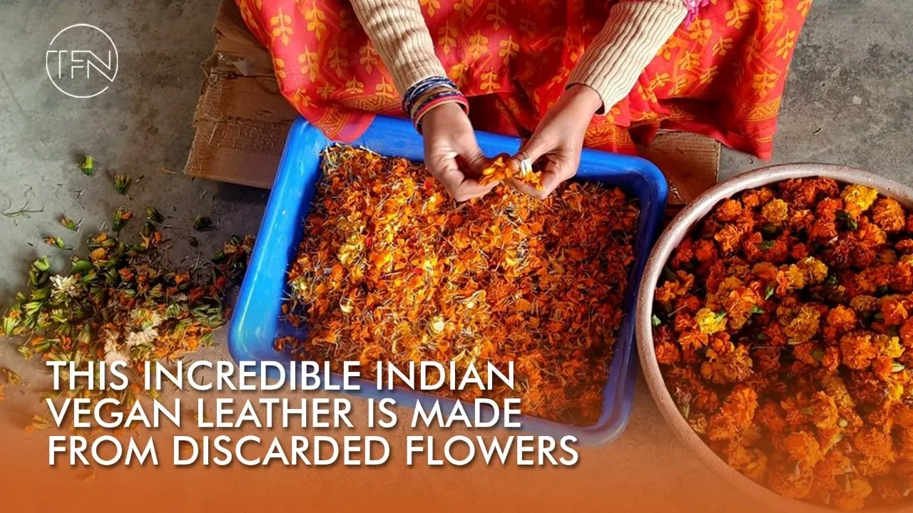 This Incredible Indian vegan leather is made from discarded flowers